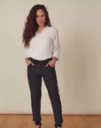 SPIRIT FLEECE Pant- Eggplant/ charcoal cuff