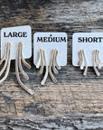Sheppards Hook - Silver Staghorn Earrings- Medium