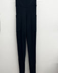 RESALE -Bamboo Fleece Pocket Legging-XS- Charcoal- RE319