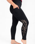 MID Season Pocket Printed Leggings- Nothern Willow