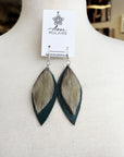 MJ- Seal Leaf Earrings- Large- Pine