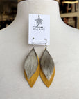 MJ- Seal Leaf Earrings- Large- Yellow