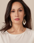 MJ- Seal Leaf Earrings- Large- Navy