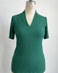 RESALE - Envie Blouse - Evergreen Rib - XS