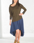 RESALE -Hi-Low Skirt- XS/S- Winter Blue- RE261
