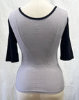 RESALE - Lace Top Black/Grey- S- Black- RE400