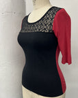 RESALE -Lace Top- Red/Black- S - RE429