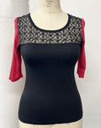 RESALE -Lace Top- Red/Black- S - RE429