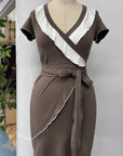 RESALE - Carmelle Dress XS - Birch/Cream - RE566