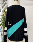RESALE - ZW Sweatshirt - Black/Teal/SON - L- RE599