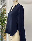 RESALE - Soleil Blouse - Navy - S - RE635