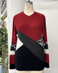 RESALE -ZW Crewneck sweater - Scarlet mix - S/M - RE694