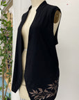 RESALE - Willow Fleece Vest - black/ rose gold - NW - L/XL- RE714