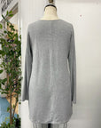 RESALE - Basic Crew Tunic - heather greay - L - RE717