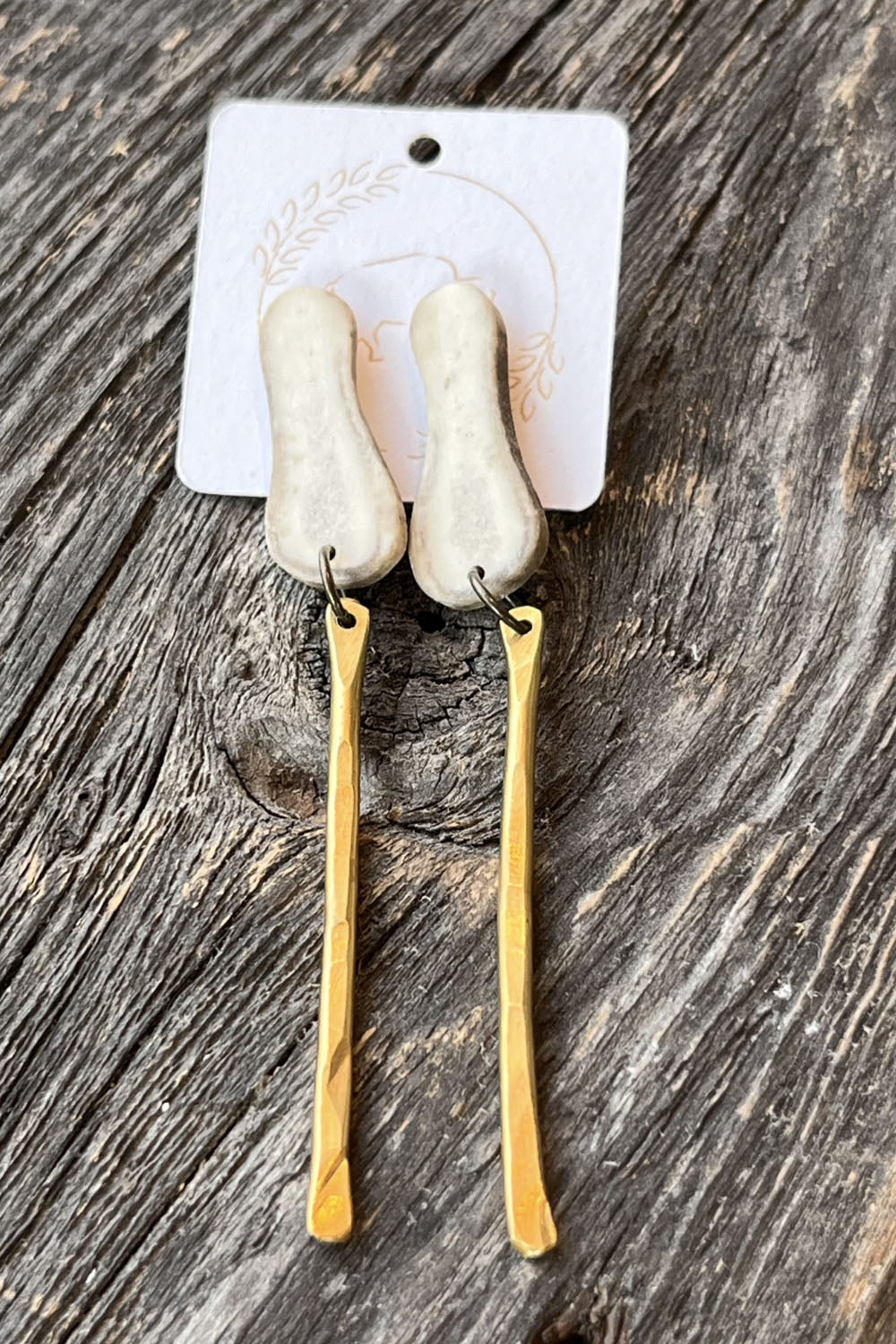 Sheppards Hook - Boucles d'oreilles en laiton Antler