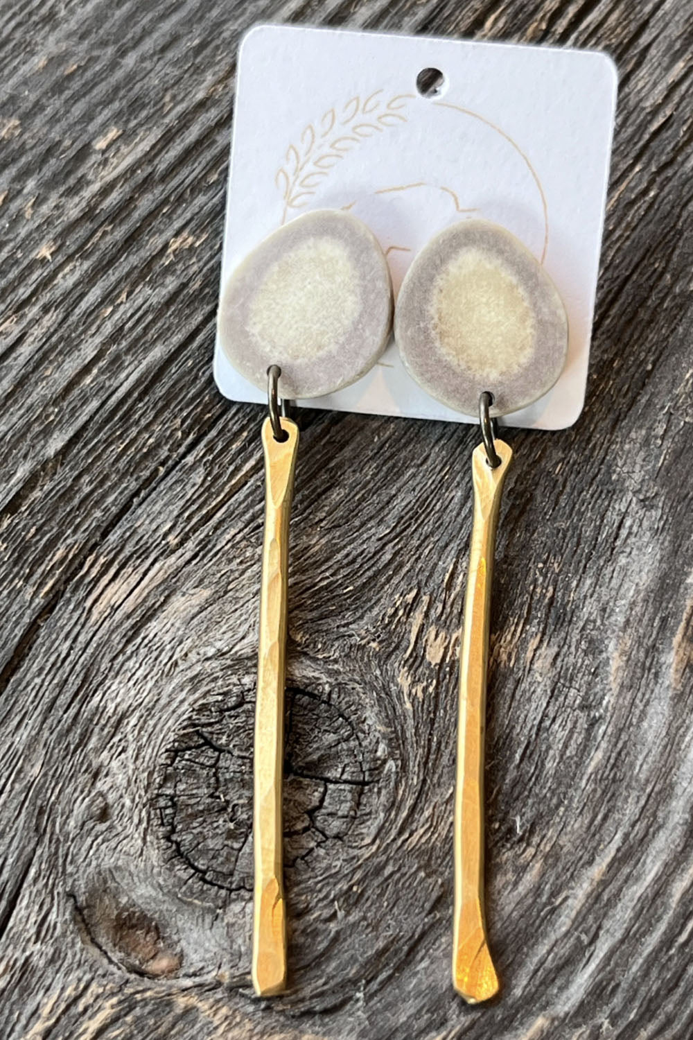 Sheppards Hook - Boucles d'oreilles en laiton Antler