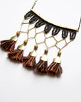 This Ilk - Cali necklace - Black and ember tassels