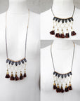 This Ilk - Cali necklace - Black and ember tassels