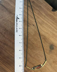 Sheppards Hook - Tangerine Quartz Crystal in Brass Necklace - Crys102