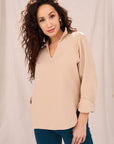 SOLEIL Sustainable Fabric Blouse- Sand