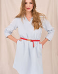 Robe SOLEIL en tissu durable - bleu doux