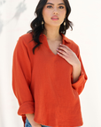 SOLEIL Sustainable Fabric Blouse- Sunset