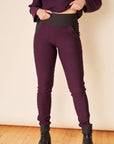 SPIRIT FLEECE Pant- Eggplant/ charcoal cuff