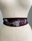 Heritage Embroidered Belt - Red River merlot
