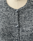 KNITS - Handknit Sweater Vest w/buttons - Grey Sparkle M