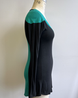 RESALE - Tunic V neck -Blk/Jade - XS