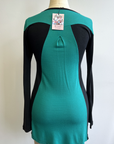 RESALE - Tunic V neck -Blk/Jade - XS