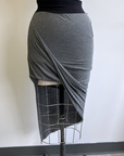 RESALE - Twist Skirt- Dark Heather Grey - XS