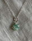 Naked Sage - Mineral Prong Set Raw Stone Necklace (Emerald & Ruby)