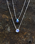 Naked Sage - Linnaea Necklace (Labradorite, London Topaz, Moonstone & Pink Sapphire)