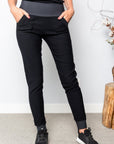 Pantalon Spirit en molleton - noir/ourlet anthracite