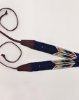 Handmade Beaded Belt - Blue Flechee