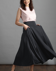 VOYAGE Skirt- Charcoal