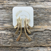 Sheppards Hook - Brass Staghorn Earrings- #124