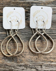 Sheppards Hook - Boucles d'oreilles goutte de pluie argentées - 