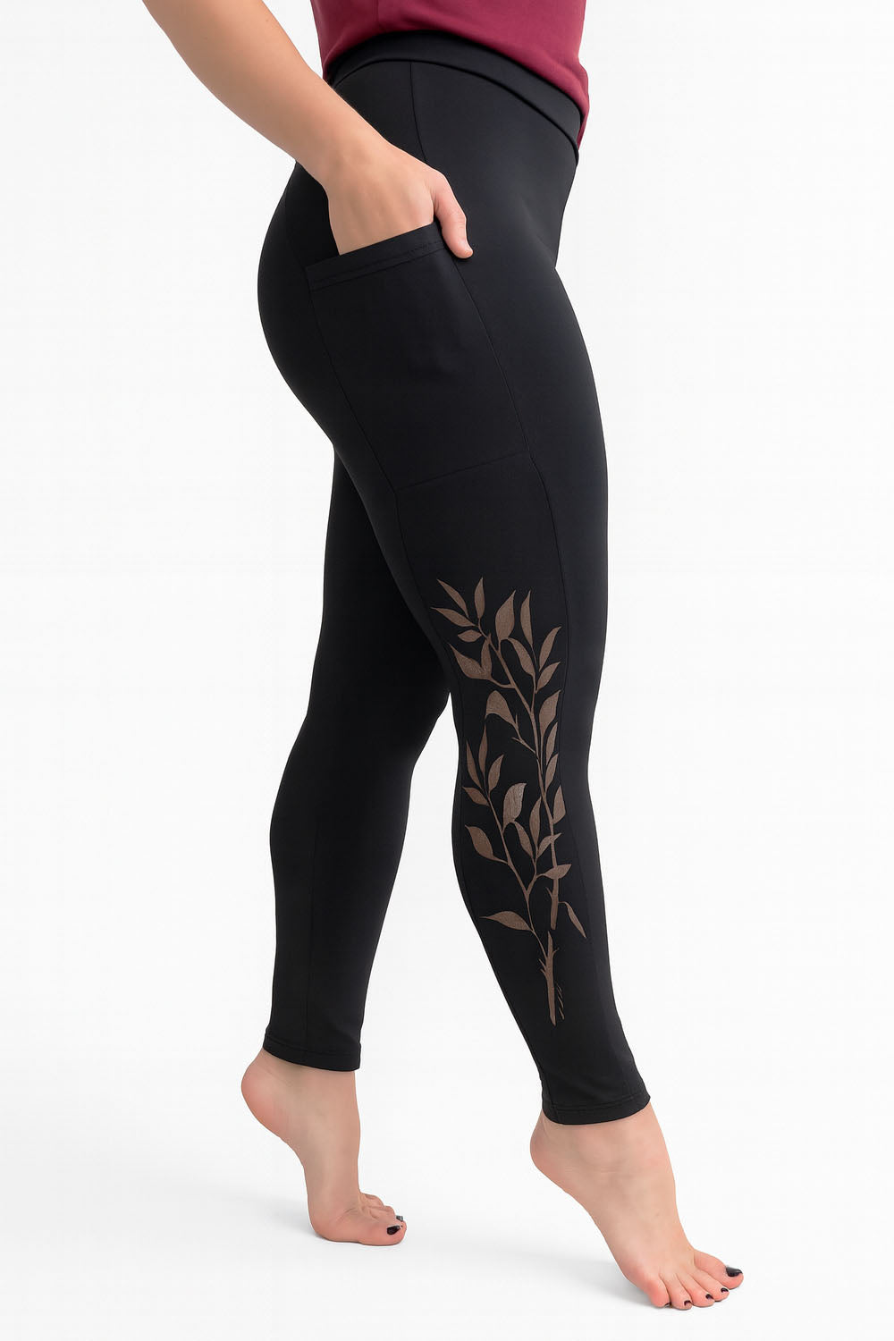 Legging mi-saison avec poches