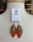 MJ- Seal Leaf Earrings- Small- Orange