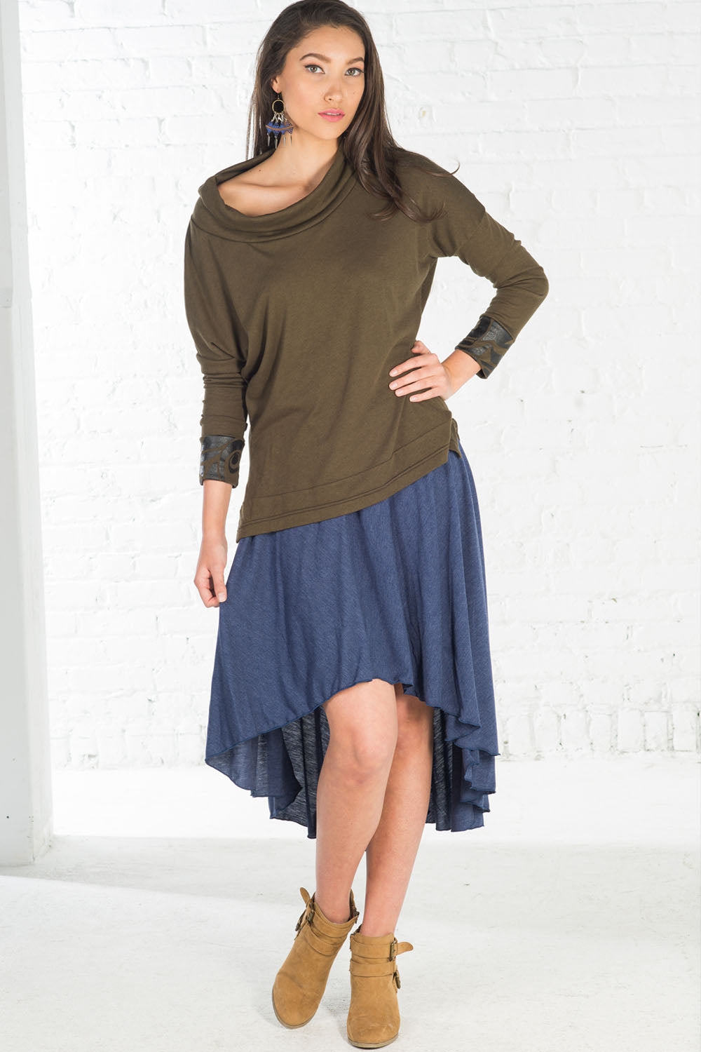RESALE -Hi-Low Skirt- XS/S- Winter Blue- RE261
