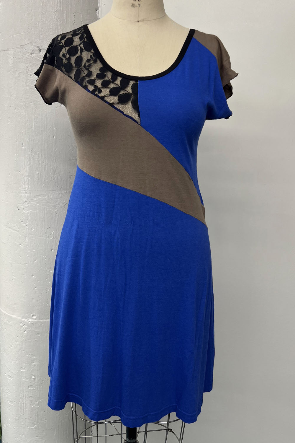 RESALE - Lace Dress- M- Blue/Grey/BLack- RE470