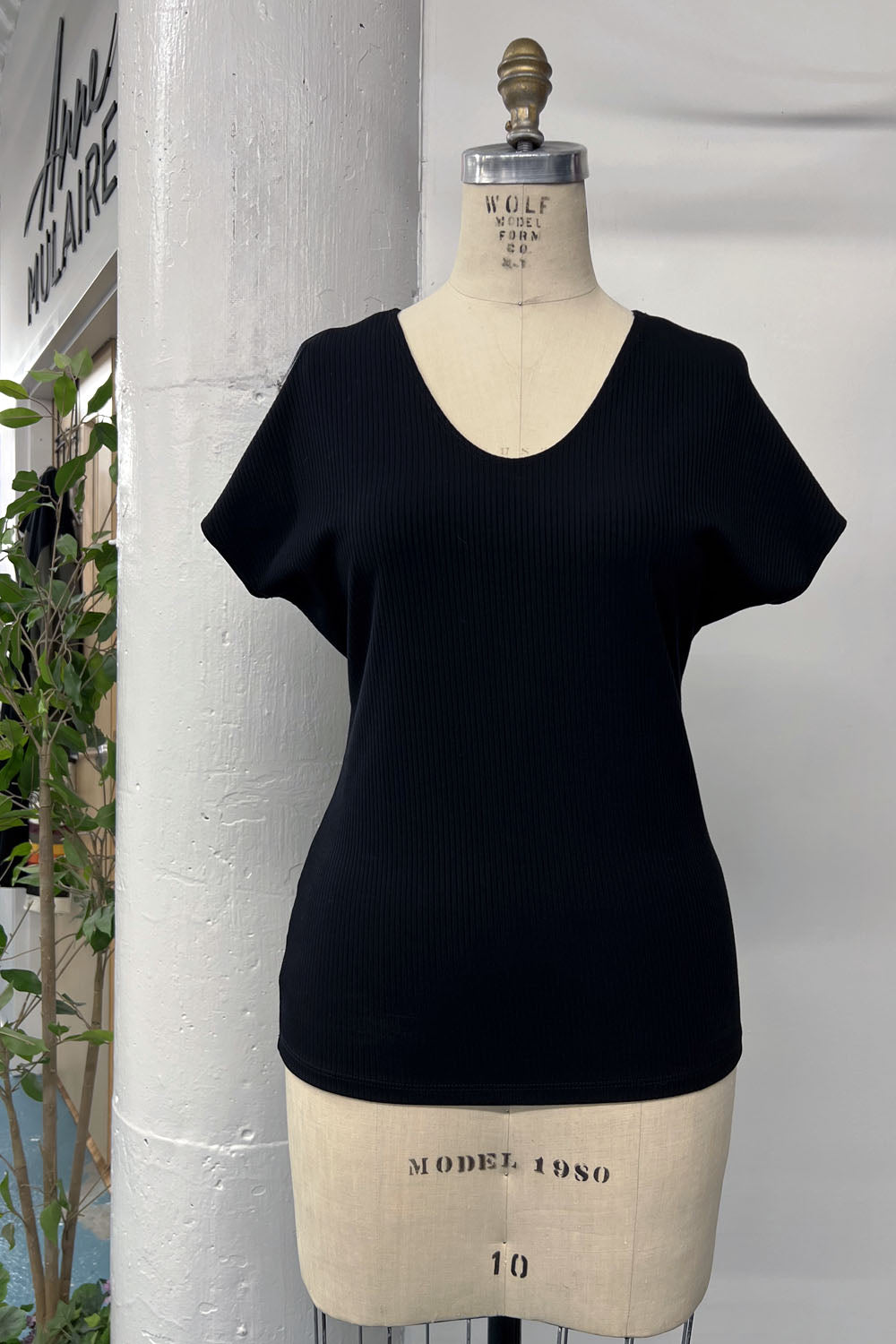 RESALE - Blouson Top - XS - Black Rib - RE513