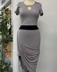 RESALE - Twist Dress - Stone/Blk - XS - RE572