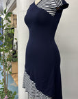 RESALE - Isabelle Dress Navy Striped - XS - RE573