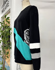 RESALE - ZW Sweatshirt - Black/Teal/SON - L- RE599