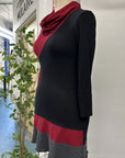RESALE - Melodie Tunic - Blk/Scarlet/Grey - S - RE617