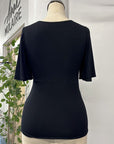 RESALE - Bamboo Twist Top - Black - XS - RE618