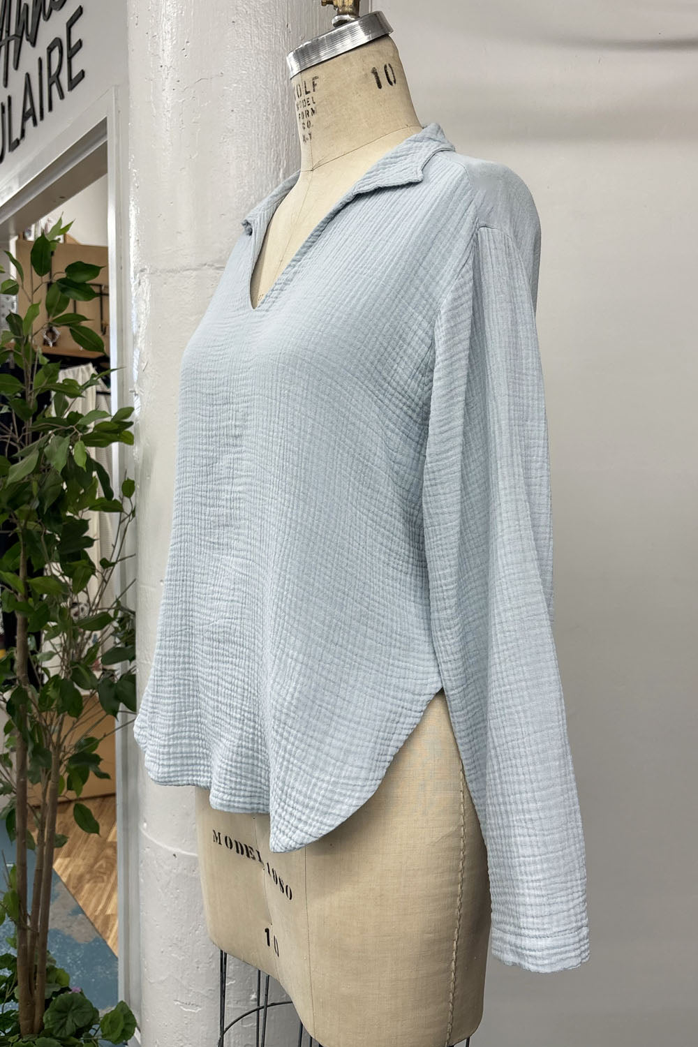 RESALE - Soleil Blouse - Light Blue - S - RE630